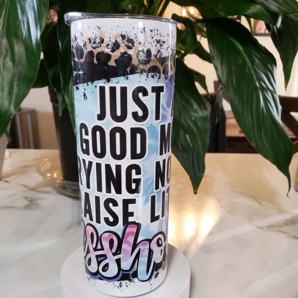 Good Mom Who's Trying Funny 20oz Tumbler 🎉sale